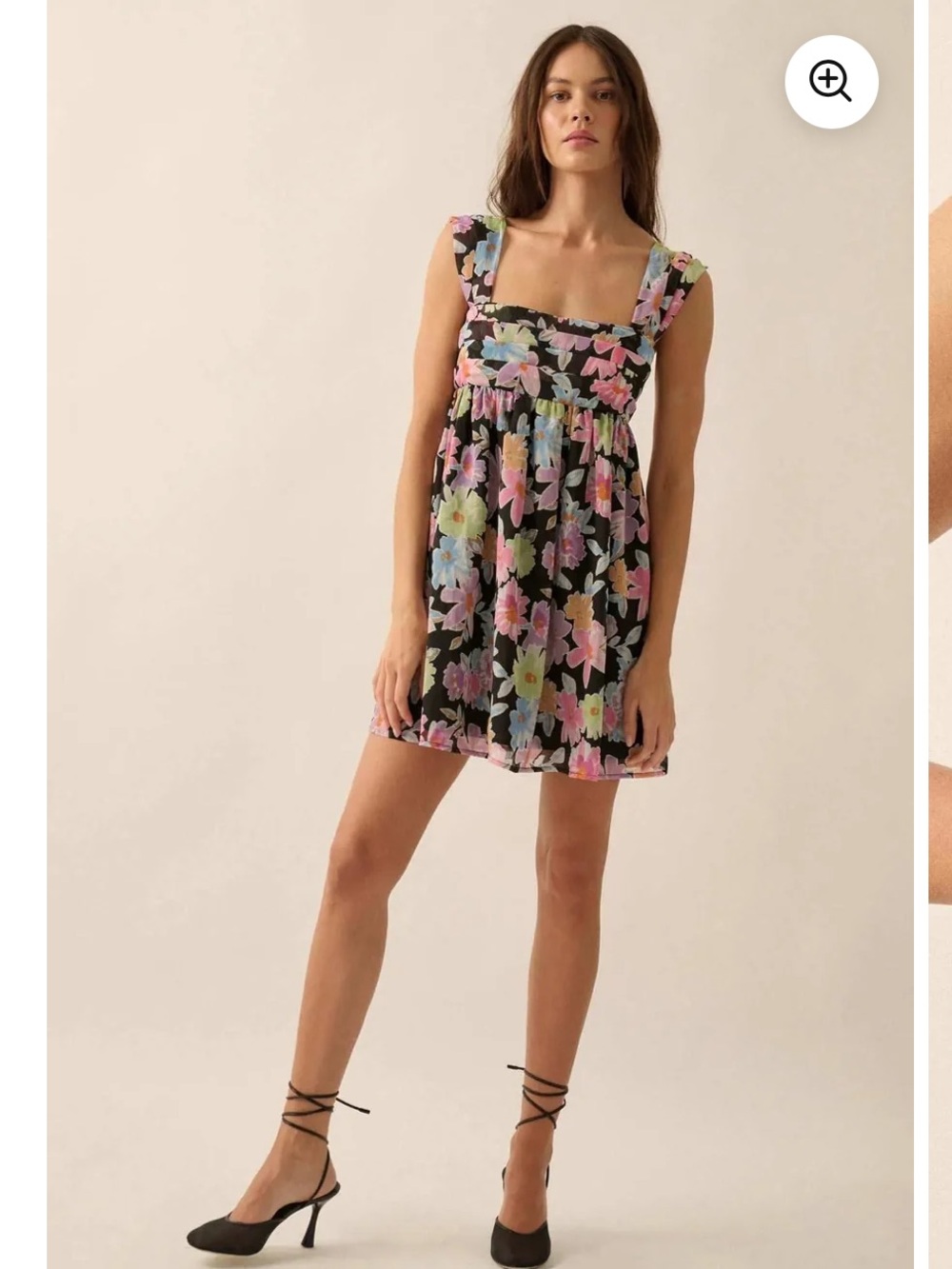 Promesa Beaming Blossoms Floral Chiffon Mini Dress